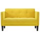 Sárga bársony loveseat kanapé 111 cm