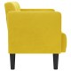 Sárga bársony loveseat kanapé 111 cm