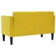 Sárga bársony loveseat kanapé 111 cm