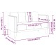 Sárga bársony loveseat kanapé 111 cm