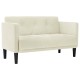 Krém bársony loveseat kanapé 111 cm