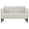 Krém bársony loveseat kanapé 111 cm