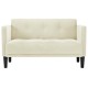 Krém bársony loveseat kanapé 111 cm