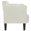 Krém bársony loveseat kanapé 111 cm