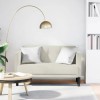 Krém bársony loveseat kanapé 111 cm