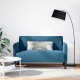 Kék bársony loveseat kanapé 109 cm