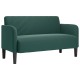 Sötétzöld bársony loveseat kanapé 109 cm