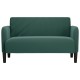 Sötétzöld bársony loveseat kanapé 109 cm