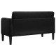 Fekete bársony loveseat kanapé 109 cm Fekete bársony loveseat kanapé 109 cm