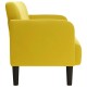 Sárga bársony loveseat kanapé 109 cm Sárga bársony loveseat kanapé 109 cm