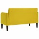 Sárga bársony loveseat kanapé 109 cm Sárga bársony loveseat kanapé 109 cm