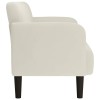 Krém bársony loveseat kanapé 109 cm