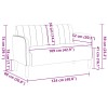 Krém bársony loveseat kanapé 109 cm