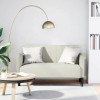 Krém bársony loveseat kanapé 109 cm