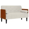 Krém bársony loveseat kanapé párnákkal 110 cm