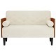 Krém bársony loveseat kanapé párnákkal 110 cm Krém bársony loveseat kanapé párnákkal 110 cm