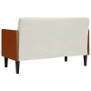 Krém bársony loveseat kanapé párnákkal 110 cm