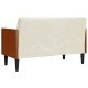 Krém bársony loveseat kanapé párnákkal 110 cm Krém bársony loveseat kanapé párnákkal 110 cm
