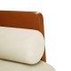 Krém bársony loveseat kanapé párnákkal 110 cm Krém bársony loveseat kanapé párnákkal 110 cm