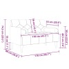 Krém bársony loveseat kanapé párnákkal 110 cm