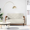 Krém bársony loveseat kanapé párnákkal 110 cm