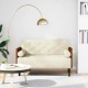 Krém bársony loveseat kanapé párnákkal 110 cm Krém bársony loveseat kanapé párnákkal 110 cm