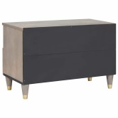 Tv szekrény fiókkal szürke 70 x 33 x 46 cm tömör mangófát