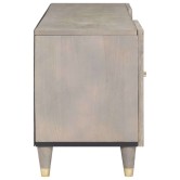 Tv szekrény fiókkal szürke 105 x 33 x 46 cm tömör mangófát