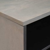 Tv szekrény polcokkal szürke 80 x 33 x 46 cm tömör mangófát
