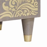 Tv szekrény polcokkal szürke 80 x 33 x 46 cm tömör mangófát