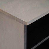 Tv szekrény fiókkal szürke 100 x 33 x 46 cm tömör mangófát