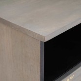 Tv szekrény fiókkal szürke 100 x 33 x 46 cm tömör mangófát