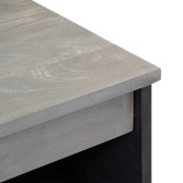 Széf polcokkal szürke és arany 60 x 33 x 75 cm tömör mangófát Széf polcokkal szürke és arany 60 x 33 x 75 cm tömör mangófát