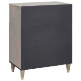 Széf polcokkal szürke és arany 60 x 33 x 75 cm tömör mangófát Széf polcokkal szürke és arany 60 x 33 x 75 cm tömör mangófát