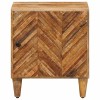 Éjjeli asztal 2 pcs barna 40 x 33,5 x 46 cm tömör mangófát