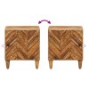Éjjeli asztal 2 pcs barna 40 x 33,5 x 46 cm tömör mangófát