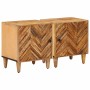 Éjjeli asztal 2 pcs barna 40 x 33,5 x 46 cm tömör mangófát