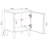 Éjjeli asztal 2 pcs barna 40 x 33,5 x 46 cm tömör mangófát