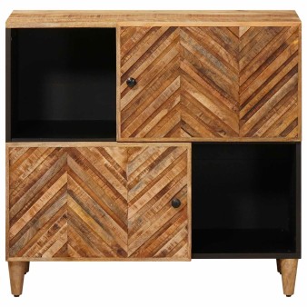 Tároló szekrények barna 80 x 33,5 x 75 cm tömör mangófát