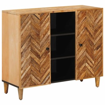 Tároló szekrények barna 90 x 33,5 x 75 cm tömör mangófát