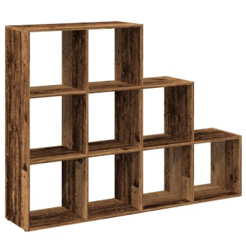 3 szintes antik színű elválasztó könyvespolc 137,5x29x103,5 cm