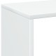 Fehér szerelt fa térelválasztó könyvespolc 69,5x29x103,5 cm