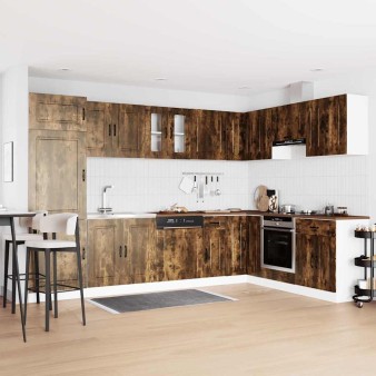 Konyhaszekrény kalmar 2 pcs barna 80 x 46 x 81.5 cm faanyag