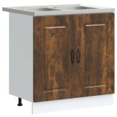Konyhaszekrény kalmar 2 pcs barna 80 x 46 x 81.5 cm faanyag Konyhaszekrény kalmar 2 pcs barna 80 x 46 x 81.5 cm faanyag