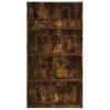 Füstös tölgy színű szerelt fa könyvespolc 80 x 30 x 152 cm
