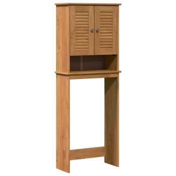 Wc szekrény polcokkal vigo barna és mézbarna 60 x 27 x 161 cm