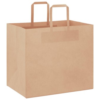 250 db barna papírzacskók fogantyúkkal 32x22x28 cm