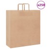 250 db barna papírzacskók fogantyúkkal 45x17x48 cm
