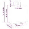 250 db barna papírzacskók fogantyúkkal 45x17x48 cm