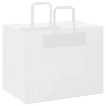 250 db fehér papírzacskók fogantyúkkal 32x22x24 cm